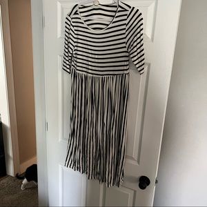 Stripe midi dress